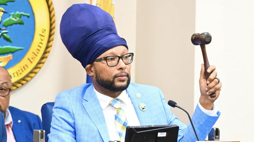 Senator Angel Bolques Jr. chairs a Committee on Culture, Youth, Aging, Sports and Parks August 30 in the Frits E. Lawaetz Legislative Conference Room on St. Croix.