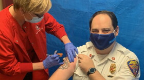 Fire Chief Jason Moore received the Pfizer vaccine Wednesday morning.