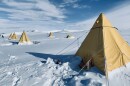 Tents at the Allan Hills area of Antarctica