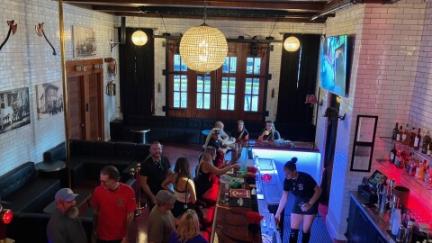 The interior of the fully restored 1905 Hose Station No. 7 in west Davenport, which took owners Chris and Jill Rogers six years.