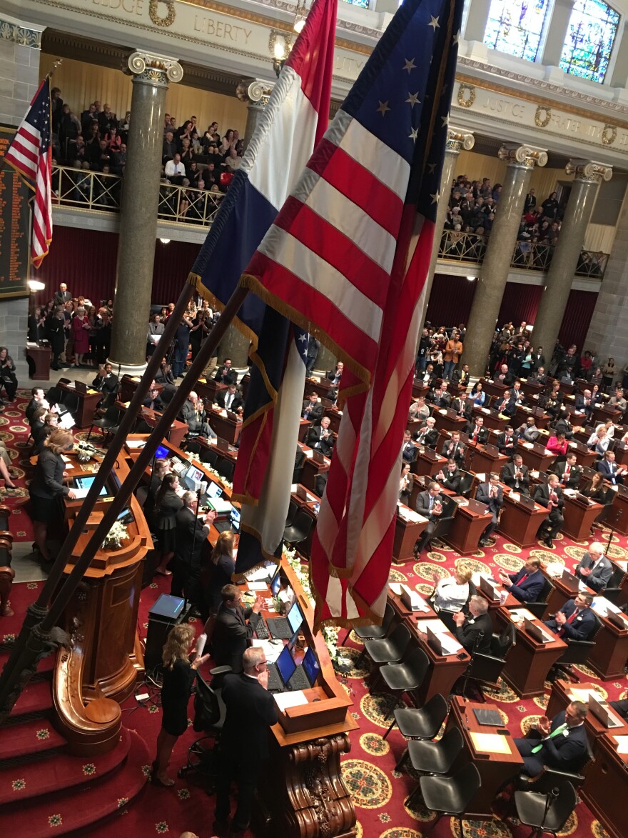 Representative Sonya Anderson, a Republican from Greene County, was given the honor of Temporary Speaker of the House, a largely ceremonial position moments before the Speaker is elected for the year. The Speaker of the House for 2019 is Elijah Haahr, also of Greene County. House Minority Leader Crystal Quade is from Springfield as well. 