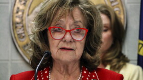 North Carolina state Sen. Joyce Krawiec, a Forsyth County Republican, speaks at a news conference on proposed new abortion restrictions Tuesday, May 2, 2023, at the Legislative Building in Raleigh, N.C. (AP Photo/Hannah Schoenbaum)