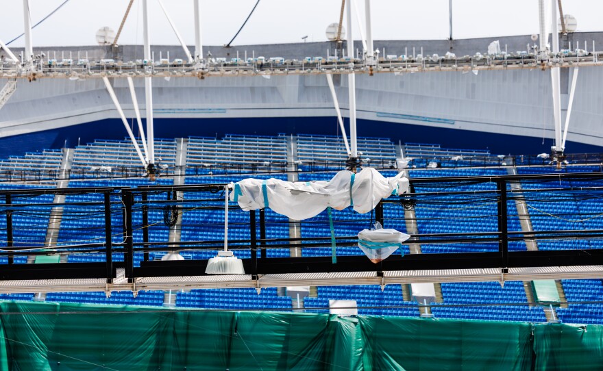 The City of St. Petersburg is working on Tropicana Field to get the stadium ready for the Tampa Bay Rays' 2026 season.