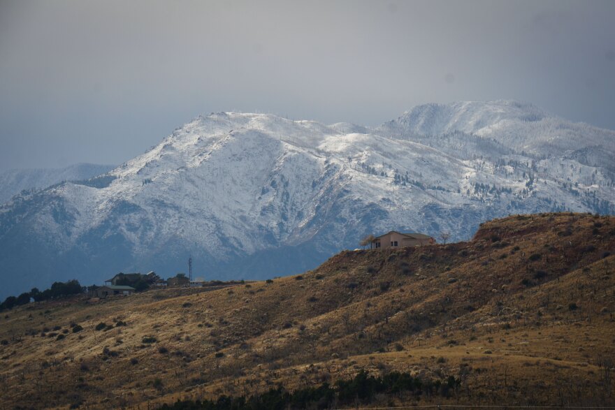 Fresh snow covers the Pine Valley Mountains in southwest Utah, Nov. 22, 2024.