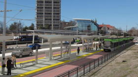 "Conceptual only, subject to change without notice," reads the apt stamp on a rendering of the now dead Durham Orange Light Rail project.