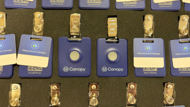 Hospital staff are now equipped with Canopy buttons to be worn with their ID badge.