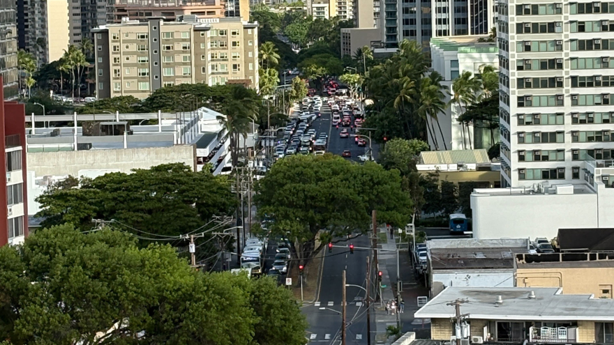People fled Waikīkī following local law enforcement officials' urging to evacuate the area.