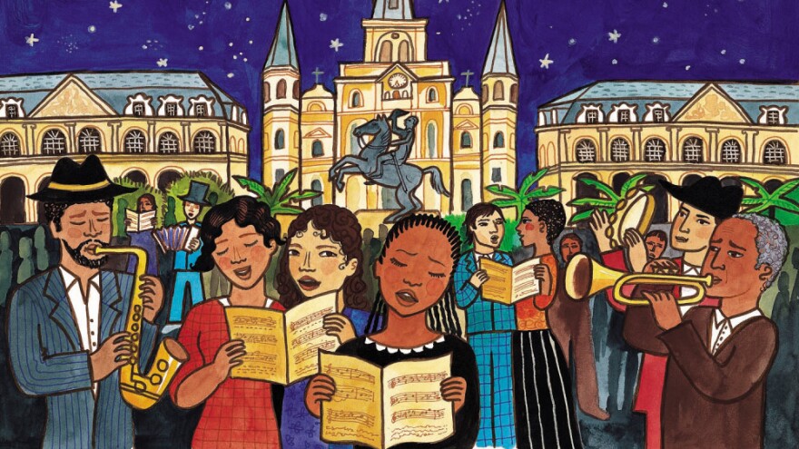 Album cover of Putumayo's<em> New Orleans Christmas</em>.