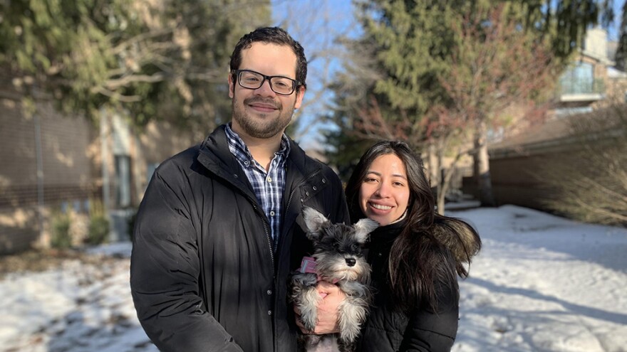 Dr. Samuel Urrutia and his wife moved to the US in 2018 from Honduras to pursue his medical residency in internal medicine at IU.