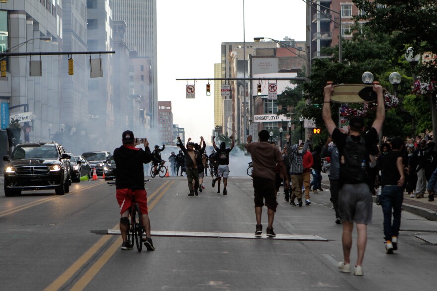 Columbus Police used tear gas to disperse protesters on May 31, soon after arriving downtown.