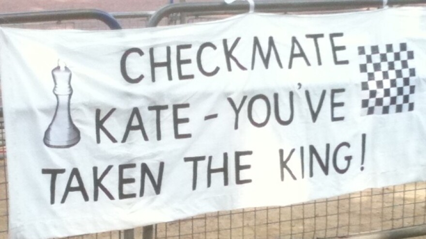 A sign along the Mall in London.