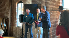 (From Left) Abilene Mayor Weldon Hurt, Congressman Jodey Arrington, and State Representative Stan Lambert speaking to a crowd of local voters at a Get Out The Vote rally in 2024.