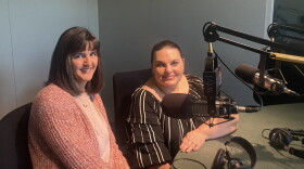 Roberta Kuonen and Kim Trimpe with the Paws & Think Youth-Canine Program at Warren Central High School
