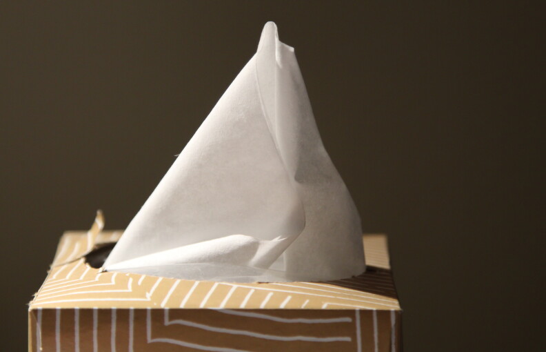 A tissue box.