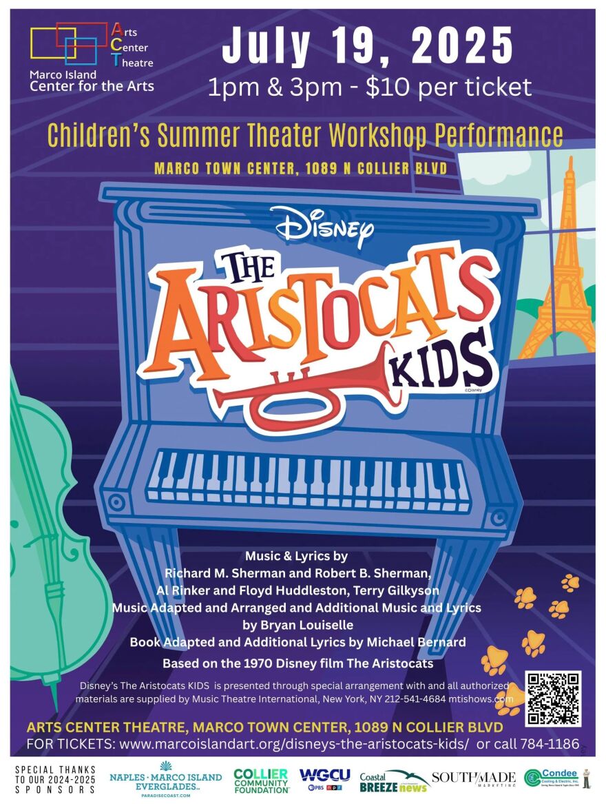 Marco Island Center for the Arts Poster for 'The Aristocats KIDS'