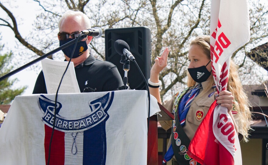 Last weekend, Scarlett had her Court of Honor ceremony, where she accepted the Eagle Scout challenge.