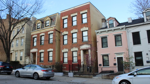Row homes in the Pendleton neighborhood of Cincinnati