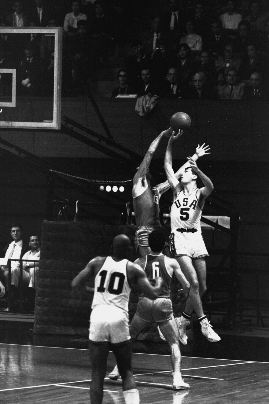 Bill Bradley (5) came home with a gold from the 1964 Summer Olympics in Japan. He was elected to the Senate 14 years later.