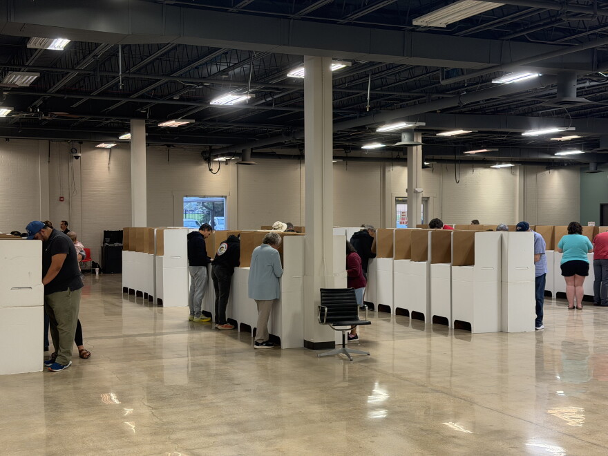 Early voters cast their ballots at the Tulsa County Election Board on Oct. 30, 2026.