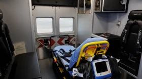The interior of a CareFlite ambulance in Cleburne on November 8, 2024. Johnson County has contracted five full-time ambulances and another part time to serve its unincorporated areas.