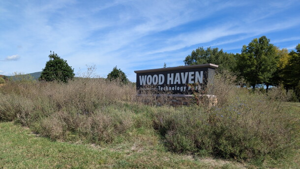 A sign marks the entrance to Wood Haven Technology Park in Roanoke County on Sept. 30, 2026.