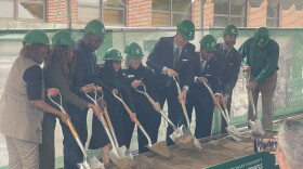 A groundbreaking ceremony