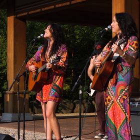 The Watson Twins playing live at Anderson Japanese Gardens in Rockford