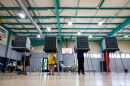 Voters cast their ballots during the primary election in Windsor, Conn., Aug. 11, 2026.