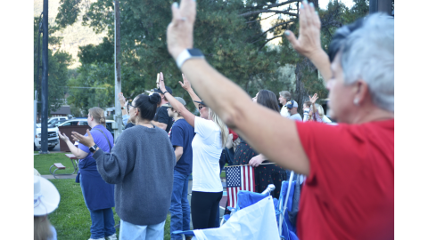 A significant portion of the event was dedicated to prayer.