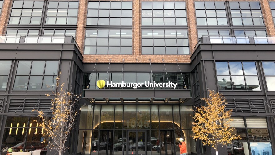 McDonald's new corporate headquarters building is just west of the Loop in downtown Chicago. The neighborhood, once a bastion of warehouses and food wholesalers, is now home to office buildings, restaurants, condos and loft living spaces, all sparked by the opening of the new L station.