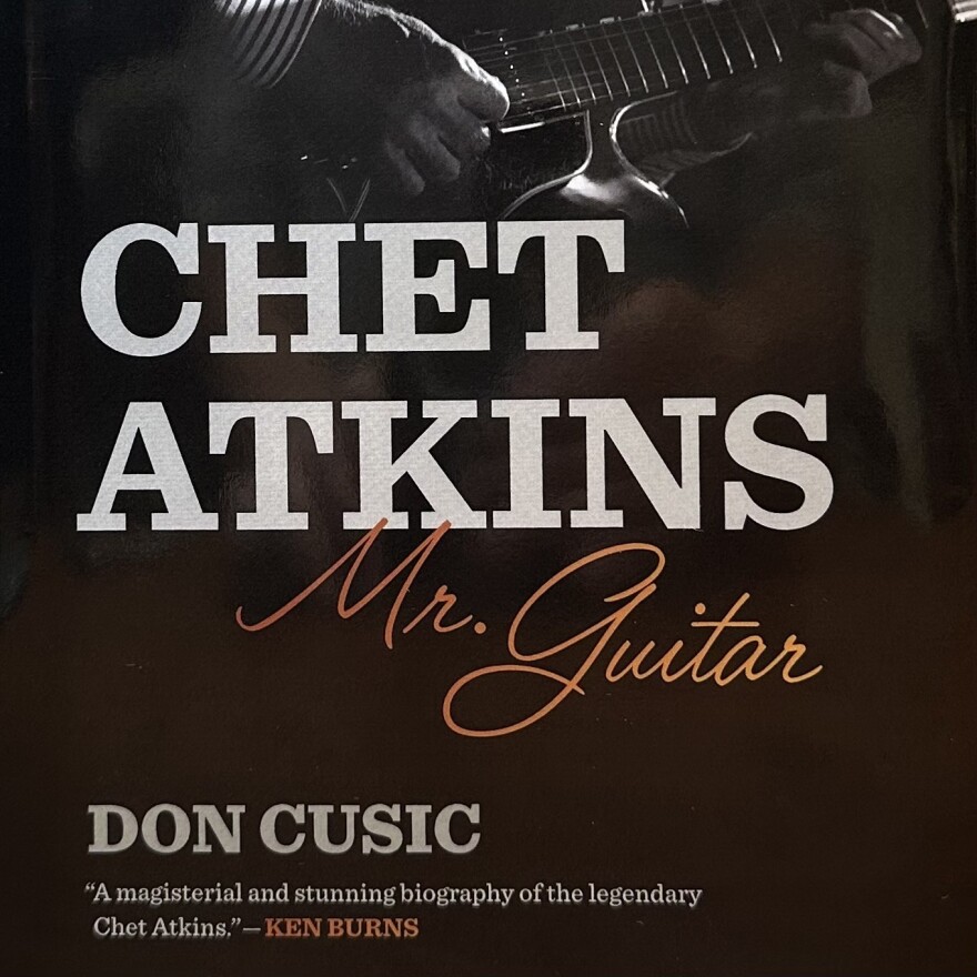 A photo of the cover of "Chet Atkins: Mr. Guitar," a new biography by Don Cusic