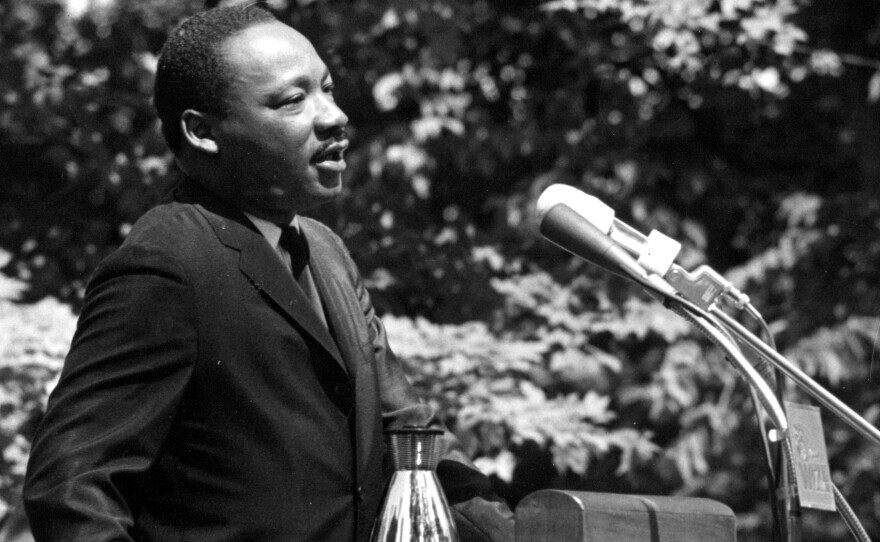 Rev. Dr. Martin Luther King, Jr. delivers a commencement speech to students graduating Antioch College in 1965. His visit to Yellow Springs in a little know event.