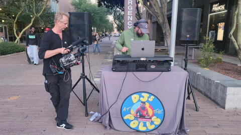 Local DJ's are hired by the non-profit organization to perform at polling sites. Officials with the organization say the events have increased voter turnout by nearly 3% in other cities.