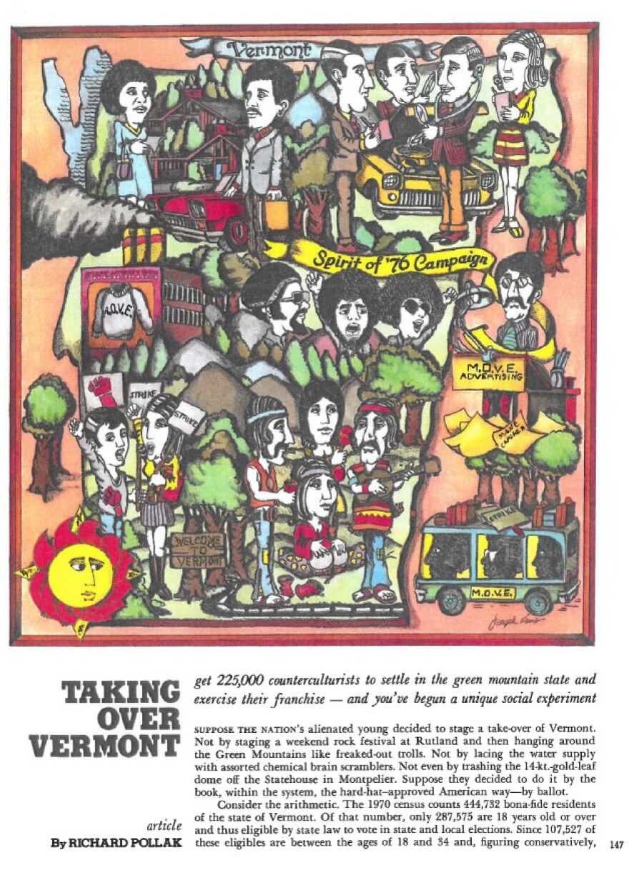 A picture of a colorful magazine article