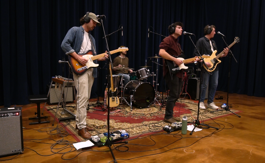 Disaster Kid performing live in WNIJ's Studio A