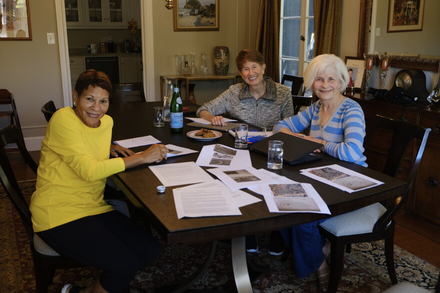 From left, Sandi Bethune, Janice Garrett and Susan Gallardo at Gallardo’s home.