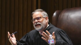 Kansas Supreme Court Justice Caleb Stegall, seen here in May 2022, shared skepticism of the latest round of appellate arguments offered by an attorney representing serial killer John Robinson, who was convicted in 2002 of killing three women in Kansas and sentenced to death in 2003. The latest line of appeal alleges inadequate defense of Robinson during his original trial.