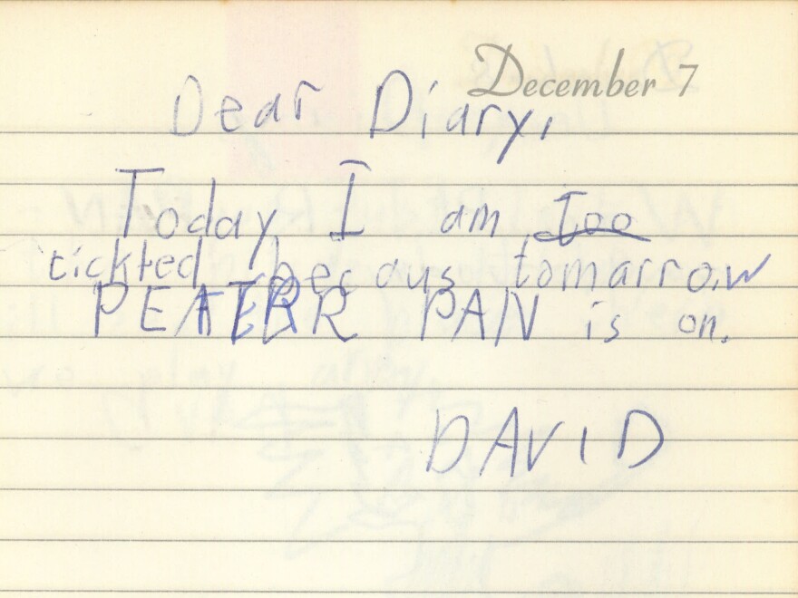 On Dec. 7, 1960, when David Bianculli was 7 years old, he wrote in his diary how "tickled" he was that <em>Peter Pan</em> was going to be on TV.