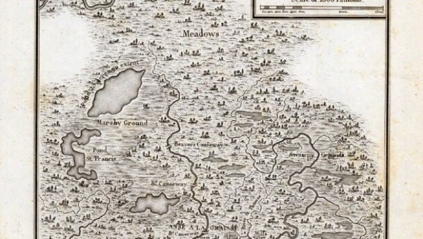 Plan of the Fort of New Madrid or Anse A La Graisse. Grave par Tardieu l'aine. PL. 30.by George Henri Victor Collot & P. F. Tardieu, 1796. This is what developed on the New Madrid site and was nowhere near Morgan’s grand vision for the city.