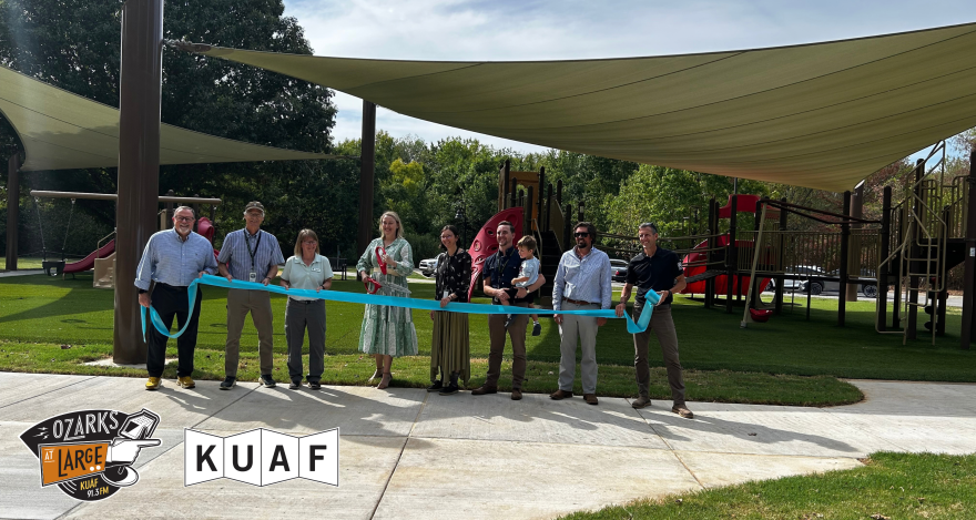 City staff cuts the ribbon on Bryce Davis Park.