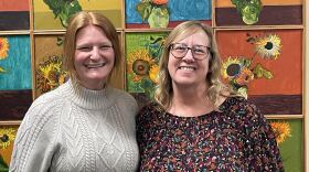 (Left to right) Council Manager Emily Cummings and Family and Community Engagement Specialist Heather Anderson