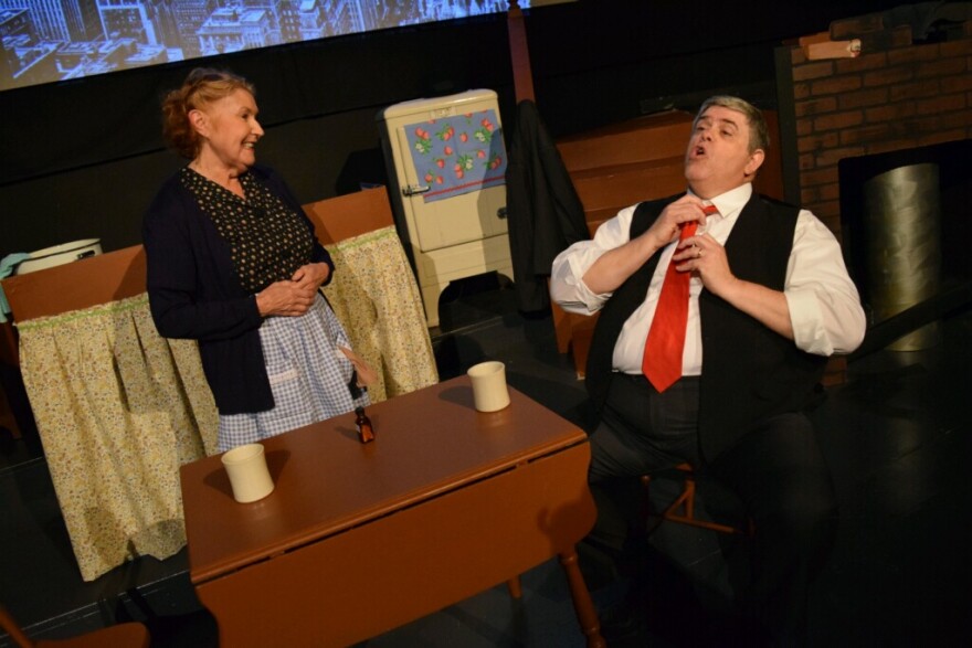 Helen Engelbrecht as 'Linda Loman' and Paul Gordon as 'Willy Loman' in "Death of a Salesman"