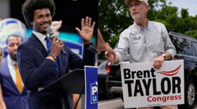 State Rep. Justin J. Pearson, D-Memphis (left) and state Sen. Brent Taylor, R-Memphis (right).