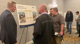 Many members of the public reviewed alternatives to replace the Centennial Bridge Wednesday afternoon, May 20, at the Rock Island Holiday Inn, and spoke with representatives of the Illinois and Iowa Departments of Transportation.