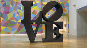 Artist Robert Indiana's "LOVE" sculpture.