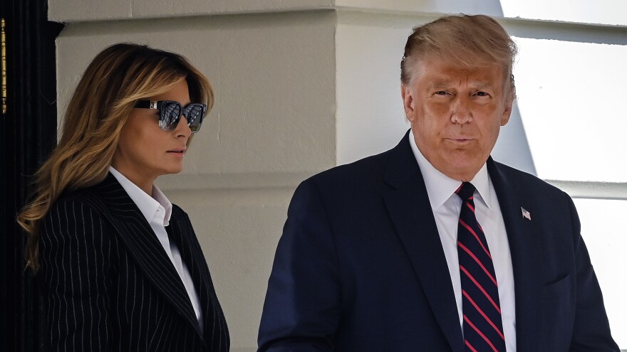 President Trump and first lady Melania Trump leave the White House on Tuesday for the first presidential debate. The president announced early Friday that he and the first lady have tested positive for the coronavirus.