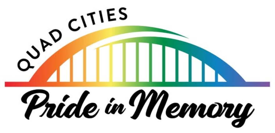 The logo for Quad Cities Pride in Memory, which is dedicated to documenting LGBTQ+ history in the area.