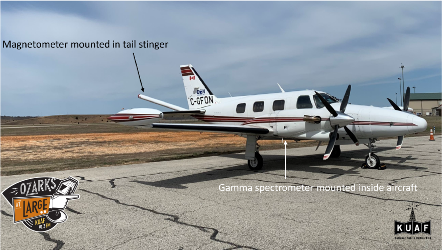 One of the planes flying over Southern Missouri and Central Arkansas.