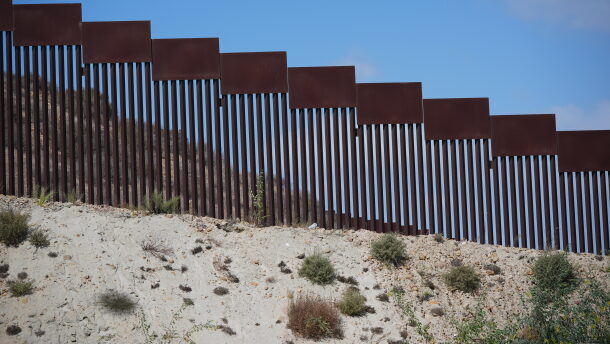The border wall separating the California and Mexico is shown in this Septmber 2026 photo. The federal government continues to construct a wall along the New Mexico-Mexico border.