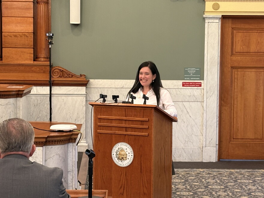 Chairwoman Nicole Watts tried to lighten the mood by joking about how tired lawmakers must be after 22 hours of budget review.